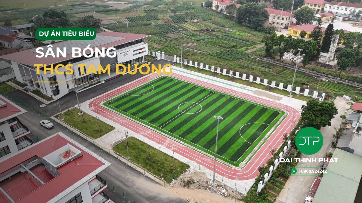 sân cỏ nhân tạo Trường THCS Tam Dương