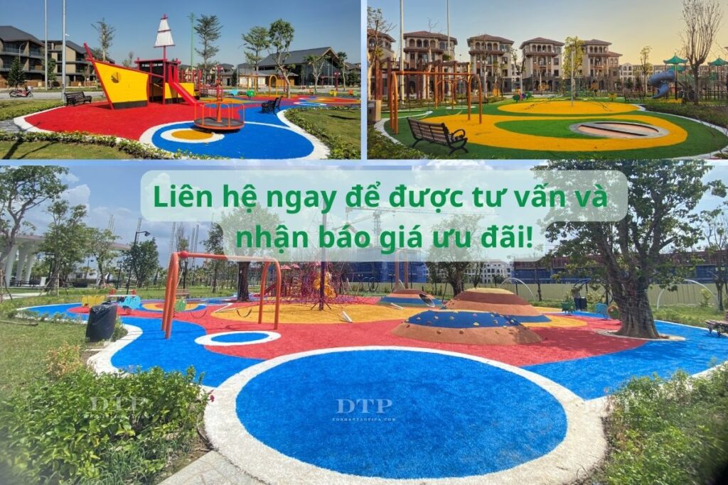 Dự án cỏ nhân tạo sân vườn sắc màu