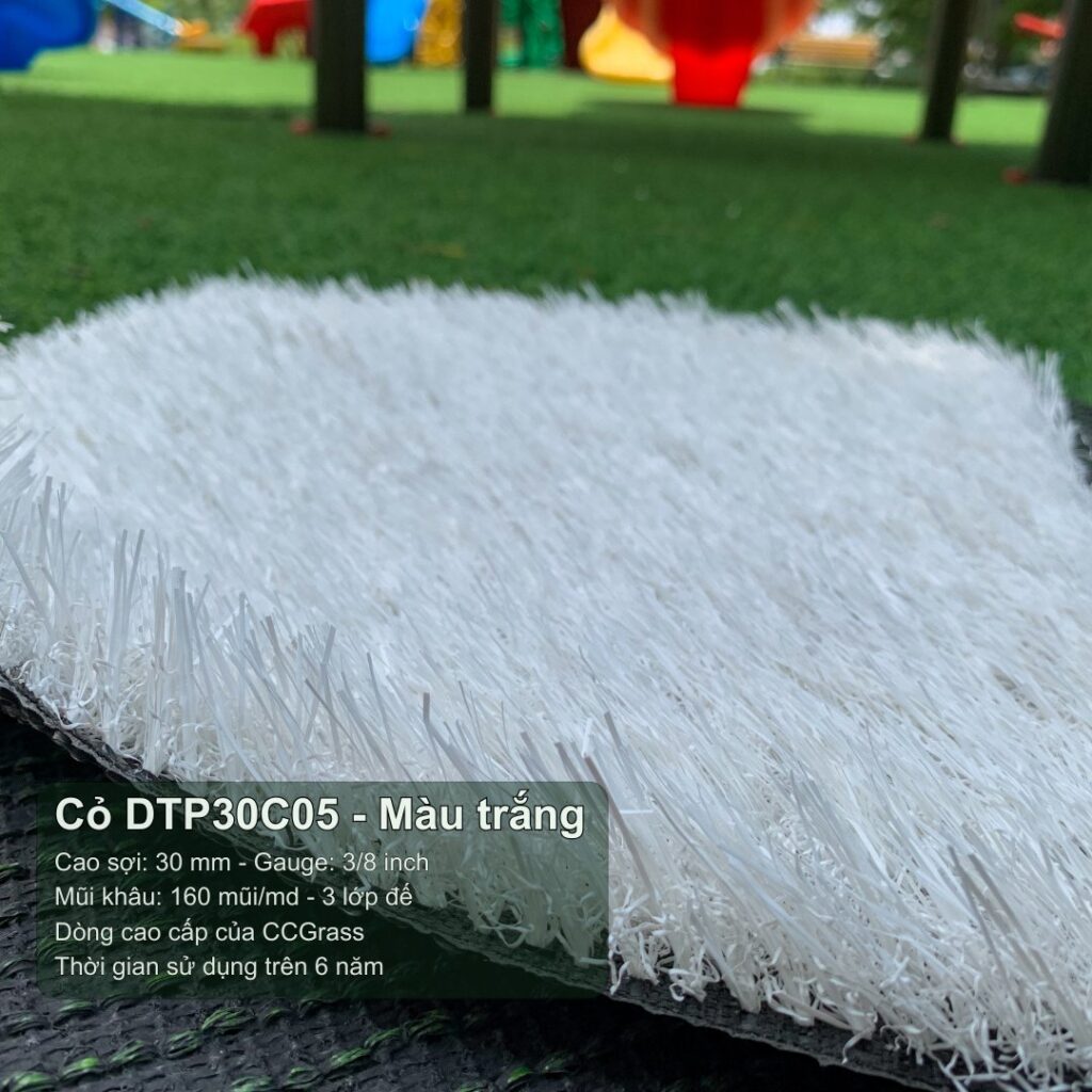Thảm cỏ nhân tạo DTP30C05_màu trắng