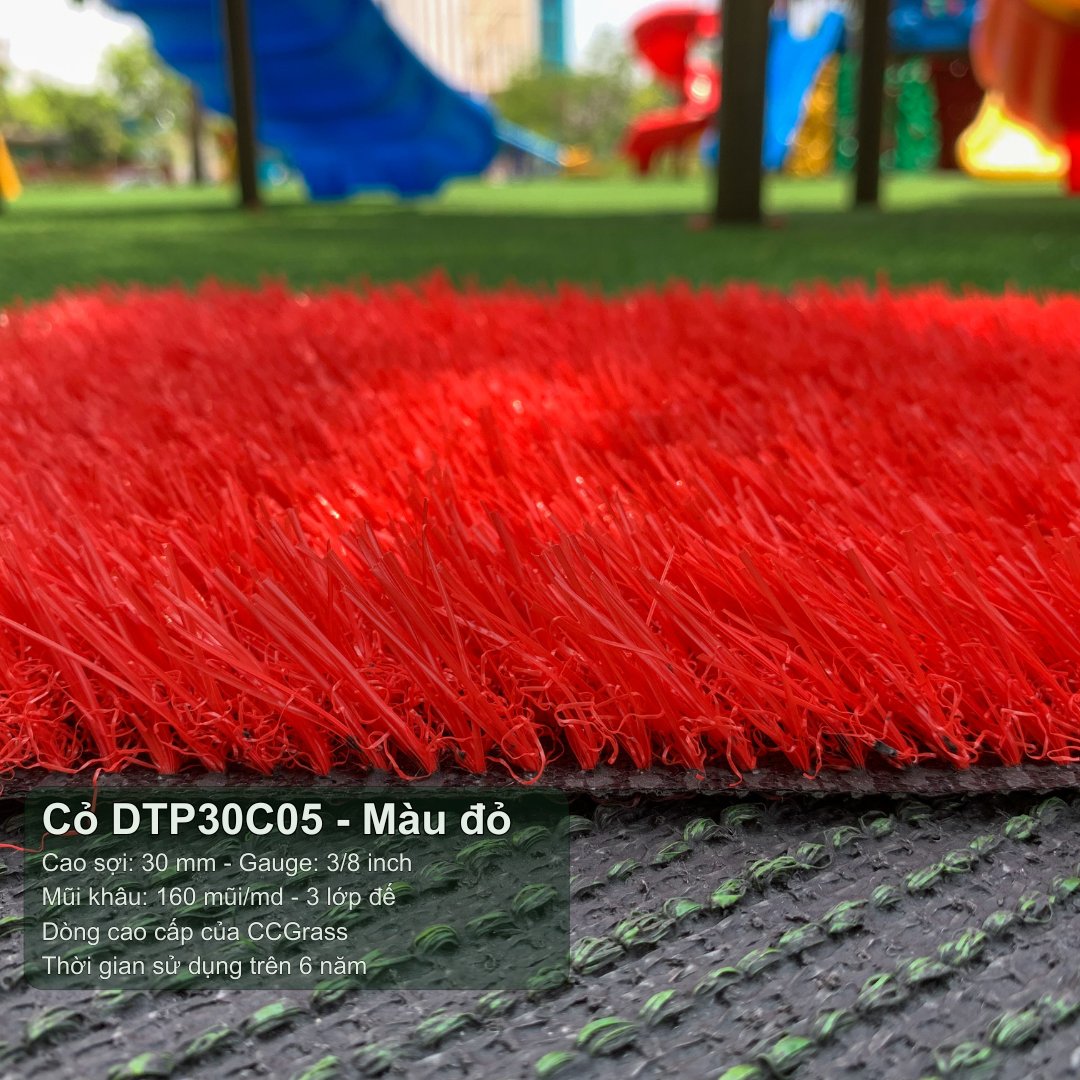 Cỏ sân vườn DTP30C05 màu đỏ