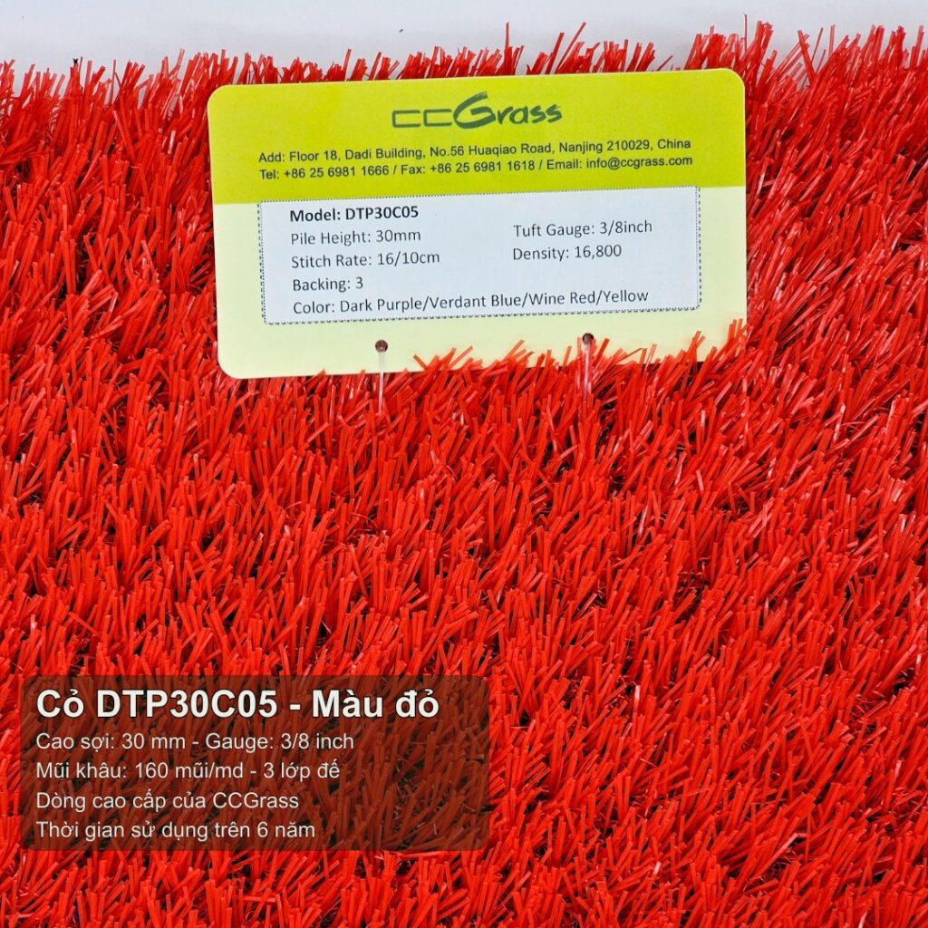 Thảm cỏ nhân tạo DTP30C05_màu đỏ