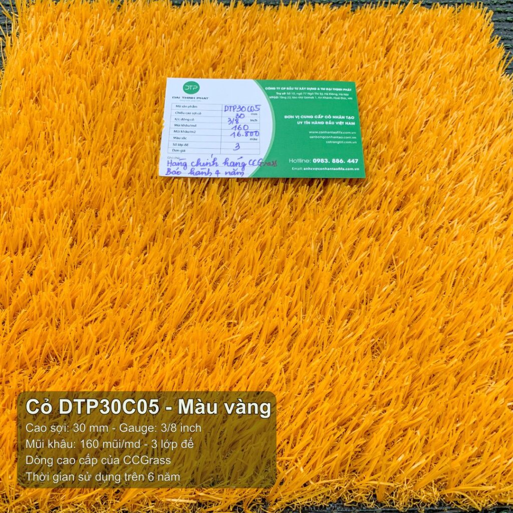 Thảm cỏ nhân tạo DTP30C05_màu vàng